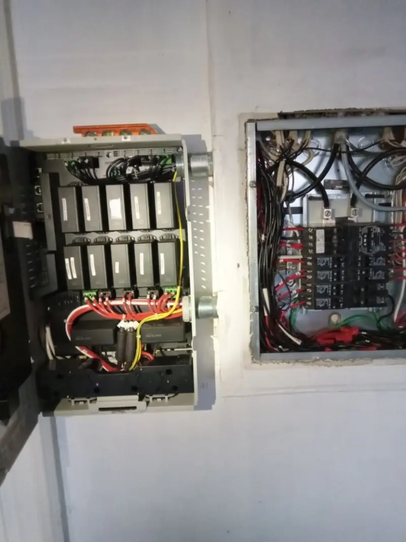 Electrical panel upgrade completed for Security Camera Wiring in Green Forest